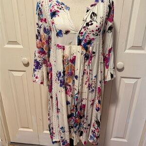 Floral Women's Dress - Multicolor